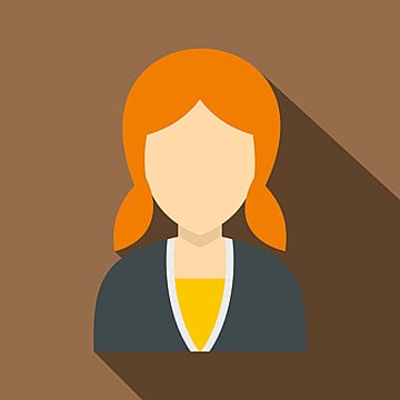 pngtree red girl with hairstyle icon flat style png image 1917267